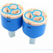 Odipie - 2 Stück Keramik-Ersatz-Wasserhahnkartusche für Küchen-Wassermischbatterie – 35 mm