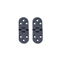 2 Stück klappbare Tischscharniere, flache klappbare Schranktürscharniere, Schranktürscharniere aus Zinklegierung, Möbeltürscharniere mit runden