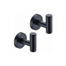 Stück Kleiderhaken für Zuhause, Badezimmer, Toilette, Mantel, Handtuch, Hut, Edelstahl (schwarz)