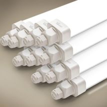 Buling - 10 Stück Tobeter led Feuchtraumleuchte 60cm, 18W 1800LM led Röhre Feuchtraumlampe im Reihenschaltung, IP65 Wasserfest Werkstattlampe für