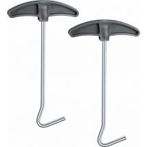 Ahlsen Stück Pfahlzieher Zeltpfahlzieher Pfahl Bodenhaken Heringszieher Hakenzieher zum einfachen Entfernen von Pfählen,