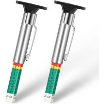 2 Stück Profiltiefenmesser, Intelligentes Farbcodiertes Reifenmesswerkzeug