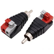 2 Stück Rca Cinch Zu Lautsprecher Kabeladapter Subwoofer Lautsprecher Phono Cinch-stecker Zu Av 2 Schraubklemme Video Audio Federpresse Typ Balun Für 