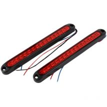 2 stücke 10 Zoll 15 Led Anhänger Rv Stop Schwanz Bremse Hinten Drehen Licht Bar Stop Hinten Seite Wasserdicht (rot)