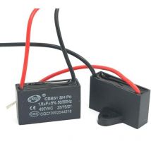 2 Stücke CBB61 450 v ac 50/60Hz Lüftermotor Betriebskondensator 1 uF