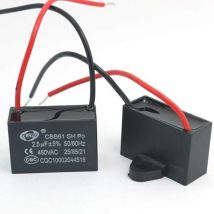 2 Stücke CBB61 450 v ac 50/60Hz Lüftermotor Betriebskondensator 2,5 uF