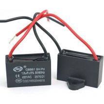 2 Stücke CBB61 450 v ac 50/60Hz Lüftermotor Betriebskondensator 1,8 uF