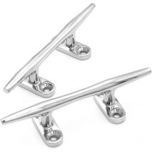 2 Stücke Heavy Duty Seilklampe Marine Boot Offene Basis Festmacherklampe Edelstahl Kajakklampe für Dock Boote SUS316