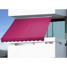 Quick-star - 2 Stück Klemmmarkise 200x130cm Bordeaux Balkonmarkise Sonnenschutz Terrassenüberdachung Höhenverstellbar von 200-290cm Markise Balkon
