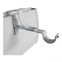 2 Supports de Tringle à Rideaux, Sans Perçage, Blanc, Diamètre 20 mm, pour Coffre de Volet Roulant