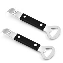 Lot de 2 décapsuleurs en acier inoxydable à double usage pour la maison, la cuisine et le bar