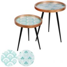 2 Tables d'appoint design Art Déco