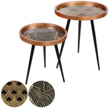 Urban Living - 2 Tables d'appoint design Art DÇco