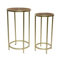 Nosenviesdeco - 2 tables déco rondes fer - Nos Envies Déco