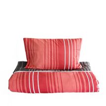 Cofi 1453 - 2 Teilige Bettwäsche-set 155x220 Cm Mit Kissenbezug 80x80 Cm Mit Reißverschluss Aus Mikrofaser Rot