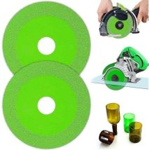 2-teiliges Glastrennscheiben-set, 125 Mm Diamantscheibe Für Fliesen, Ø 22,23 Mm, Für Flaschen, Porzellan, Jade, Granit, Glas (grün), Aafgvc