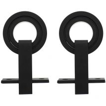 Intersteel - 2-teiliges Laufrollen-set Modern Top 155 Mm Schwarz