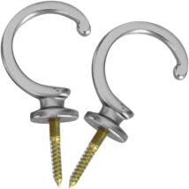2-teiliges Set Aus Silberfarbenen Metall-wandgardinenstangen Zur Gardinenbefestigung, Einfache Montage Und Elegantes Accessoire Für Zuhause, 