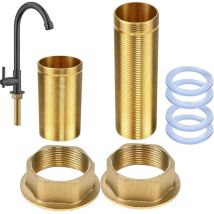 2-teiliges Wasserhahn-reparaturset – M32 Messinganschlüsse 10 Cm Und 15 Cm – Wasserdichte Silikondichtung – Einfache Montage