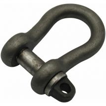 Securefix Direct - 2 Ton Self Colour Large Bow Shackle With Screw Pin - BS3032 2000KG Lifting Towing Tested Certified