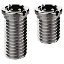 Valentin - 2 tornillos M12 de acero inoxidable D.14 x L.27,5 mm y D.14 x L.17,5 mm para desagüe automático de fregadero con cesta