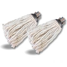 2 têtes serpillères à franges de rechange pour balais espagnols Tête universelle à visser - Quantité x 3 - Franges pour balai espagnol