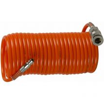 Tubo aria compressa spirale flessibile per compressore 15 metri raccordo