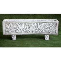 Anaparra - 2 unités Jardinière classique en pierre reconstituée Soria 80x26x36cm.
