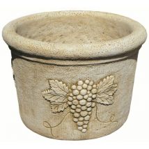 Anaparra - 2 unités Pot/Jardinière carré en pierre reconstituée 54X54X40cm.