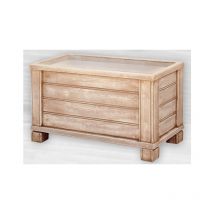 2 unités Jardinière en pierre reconstituée LAMELLES 80x40X40cm. Noisette