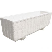 Anaparra - 2 unités Jardinière en Gravier Lavé Thym 61x25x34cm. Blanc