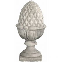 Anaparra - 2 Unidades Remate pilar Piña decorativo de hormigón 24x24x66cm