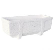 Anaparra - 2 unités Jardinière en Gravier Lavé Romarin 100x30x30cm. Blanc