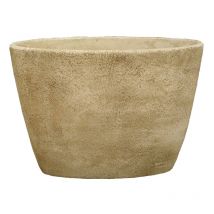 Anaparra - 2 unités Pot/Jardinière ovale rustique en pierre reconstituée 75X40X55cm.