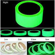 AGI - 2 Volumes Fluorescente Bande Autocollante Lumineux Ruban Adhésif Amovible étanche Brillant dans l'obscurité pour Les Escaliers la Scène Le Vélo