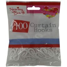 2 X 100 Crochets En Plastique Blanc