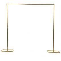 2 x 2,1 m - Arche de mariage en fer - Carré - Ballon doré - Arc de fleurs - Décoration de fond - Pour mariage, anniversaire et remise de diplôme