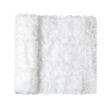 Cyslmuk - 2x3m Tissu pare-soleil creux blanc , cour décorative extérieure, pare-soleil de base