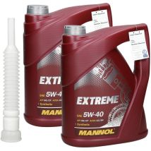 2 x 5 Litri Mannol Extreme Olio 5 W40 per Auto