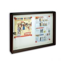 2 stk. bacheca porta avvisi magnetica MM.55X40X5 colore ghisa trimec condominio