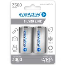2 x EverActive argento linea 3500 mAh batterie ricaricabili (R14) c