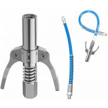 Aamunpa - 2 x G-Kupplung für Fettpresse mit flexiblem Schlauch, mit allen 1/8 Fettpressen, Fettpressenspitze, Fettpumpenkupplung,