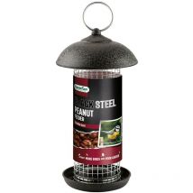 Gardman - Black Metal Steel Peanut Wild Bird Hanging Garden Feeder A01171