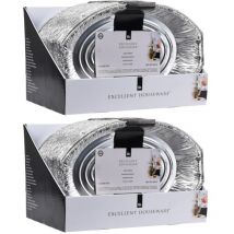 Excellent Houseware - 2 x Ofenblech 2er-Set Alu Grill Zubehör bbq Outdoor Camping