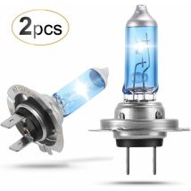 Vurahome - 2 X H7 Ampoules De Phare Avant 12v 55w Lampe Voiture H7 Feux De Croisement Super Blanc Ampoule Halogène Véhicule- Blanc Froid