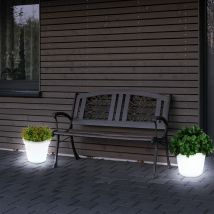 2 x lampe solaire led pot à fleurs luminaire extérieur jardin terrasse éclairage décoration
