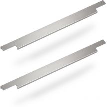 So-tech - 2 x Möbelgriff blankett Slim 445 mm Aluminium Chrom matt Griffleiste rückseitige Verschraubung Küchengriff von sotech