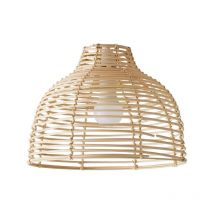 Lobster Pair of Lobster Wicker Rattan Cream Ceiling Pendant Light Shades