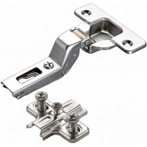 2 x Salice Topfband 110° Serie 200 Bohrbild T52 Innenanschlag inkl. Kreuz-Montageplatte Höhe 6 mm mit vormontierten Euroschrauben und