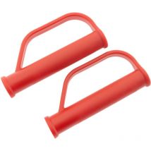 DKH 2 x Sicherheitsgriffe für Sackkarre 25 mm rot